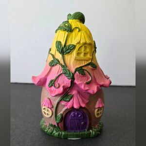 Fairy Garden House Cottage Figurine 5" Whimsical Flower Garden Kitchen Decor